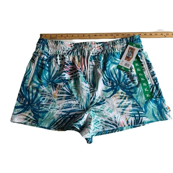 OP Ocean Pacific Quick Dry Tropical Beachy Pull On Shorts Mesh Pockets Sz XL NWT - Picture 10 of 16